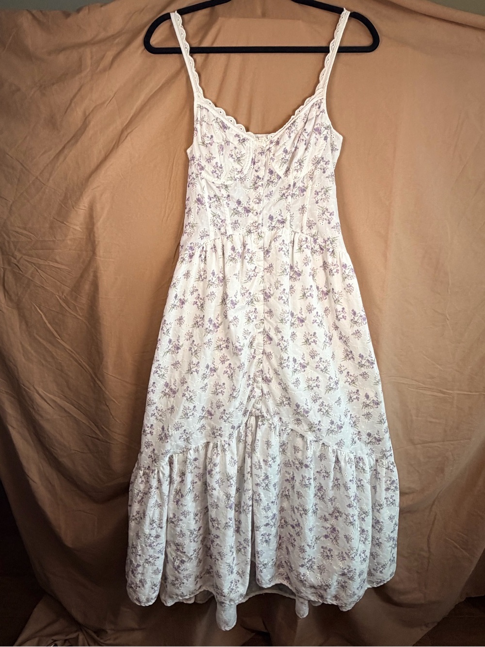 ASTR the Label Yamila Corset Bustier Midi Dress M Cottagecore Milkmaid Floral